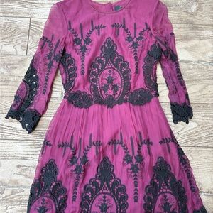 Dolce Vita Deep Red Textured Dress